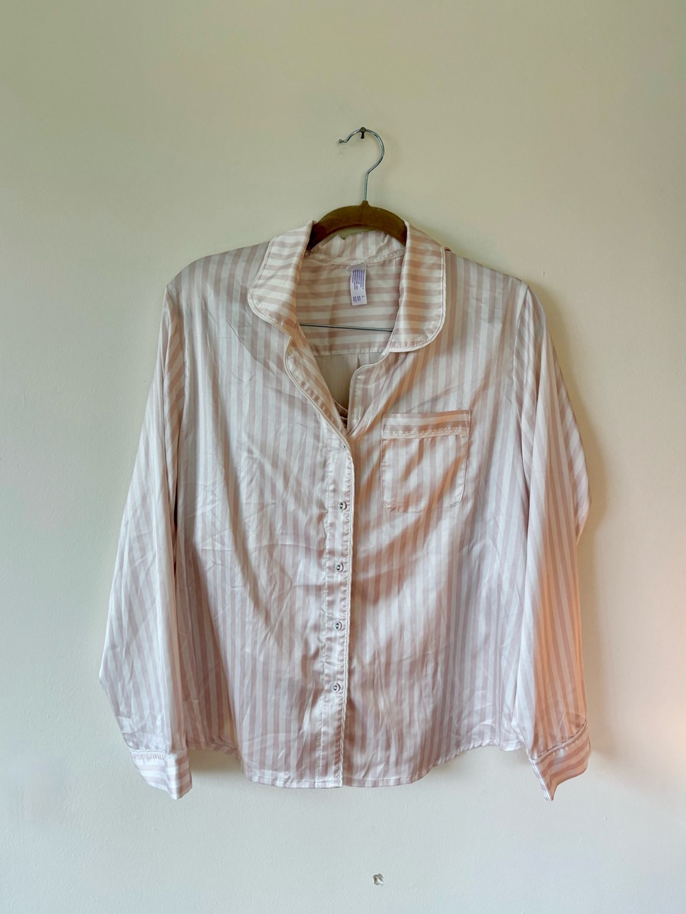 stars above Cream & Light Pink Striped Pajama Set